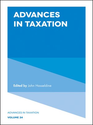 cover image of Advances in Taxation, Volume 24